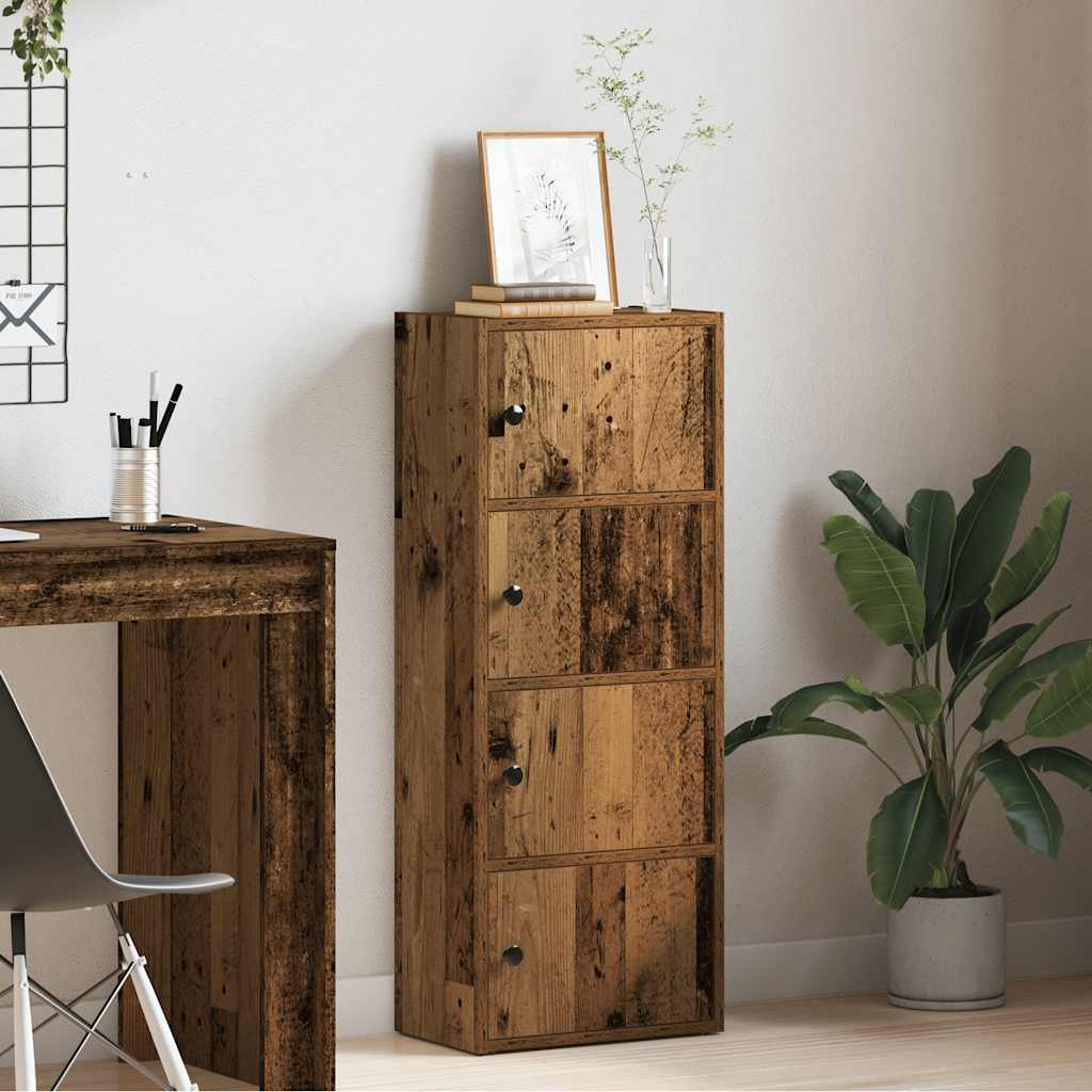 Bibliothèque vieux bois 40x24x102 cm bois d'ingénierie - XIOS