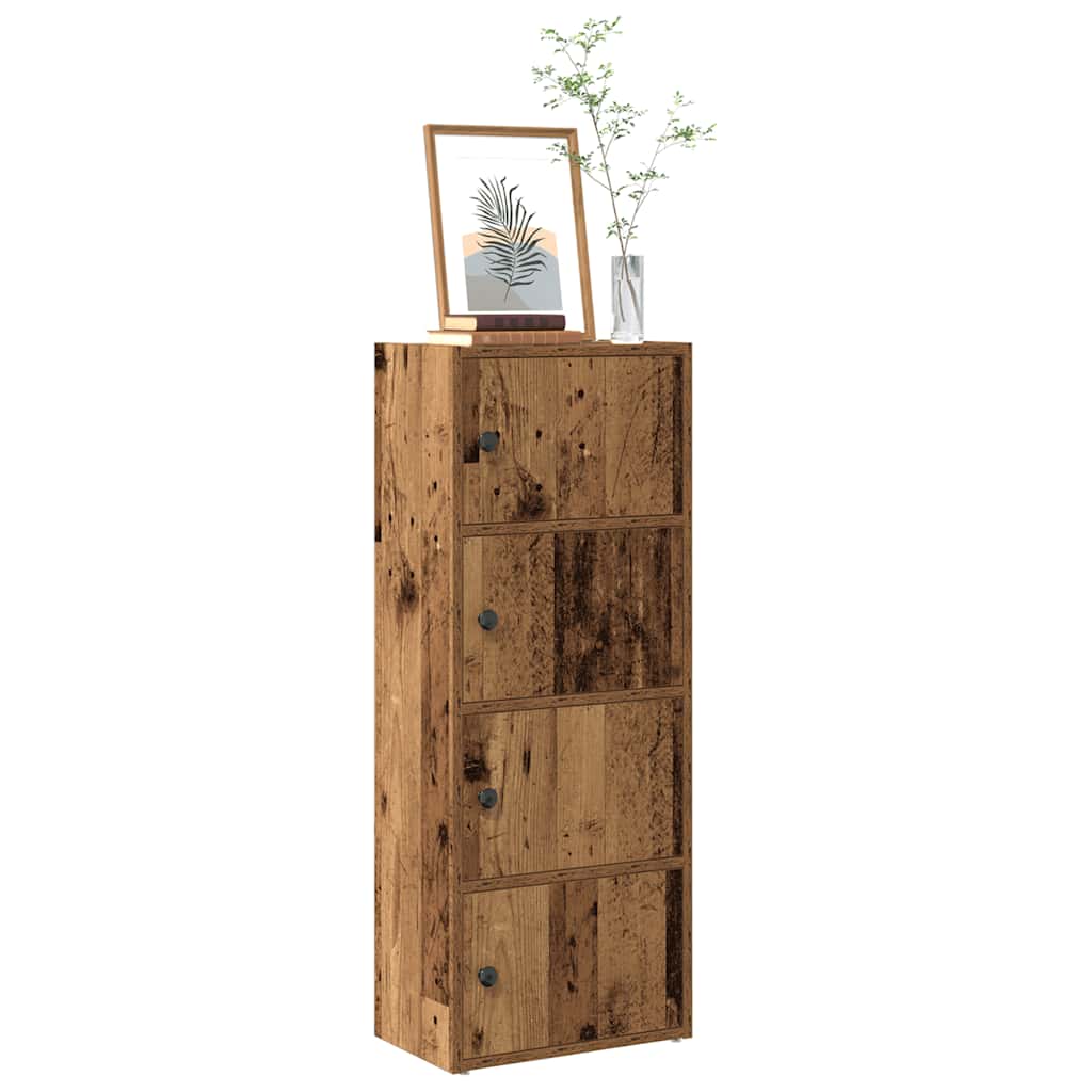 Bibliothèque vieux bois 40x24x102 cm bois d'ingénierie - XIOS