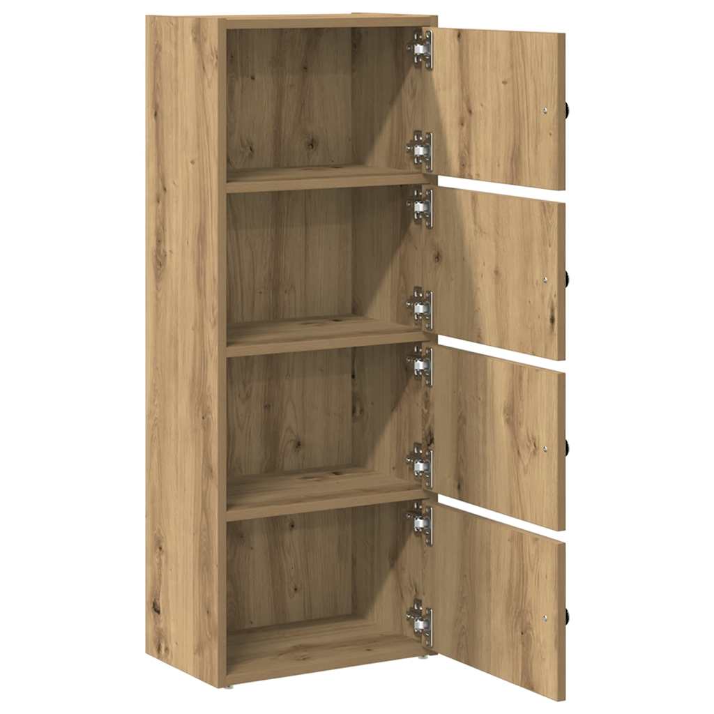 Bibliothèque chêne artisanal 40x24x102 cm bois d'ingénierie - XIOS