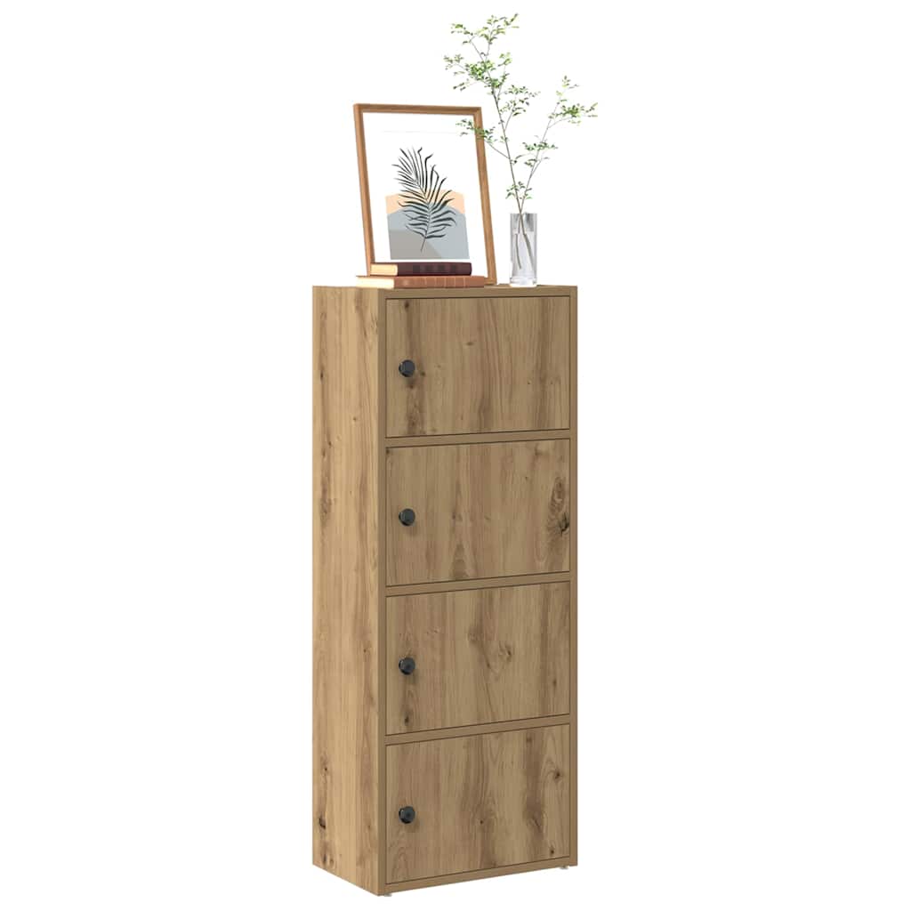 Bibliothèque chêne artisanal 40x24x102 cm bois d'ingénierie - XIOS