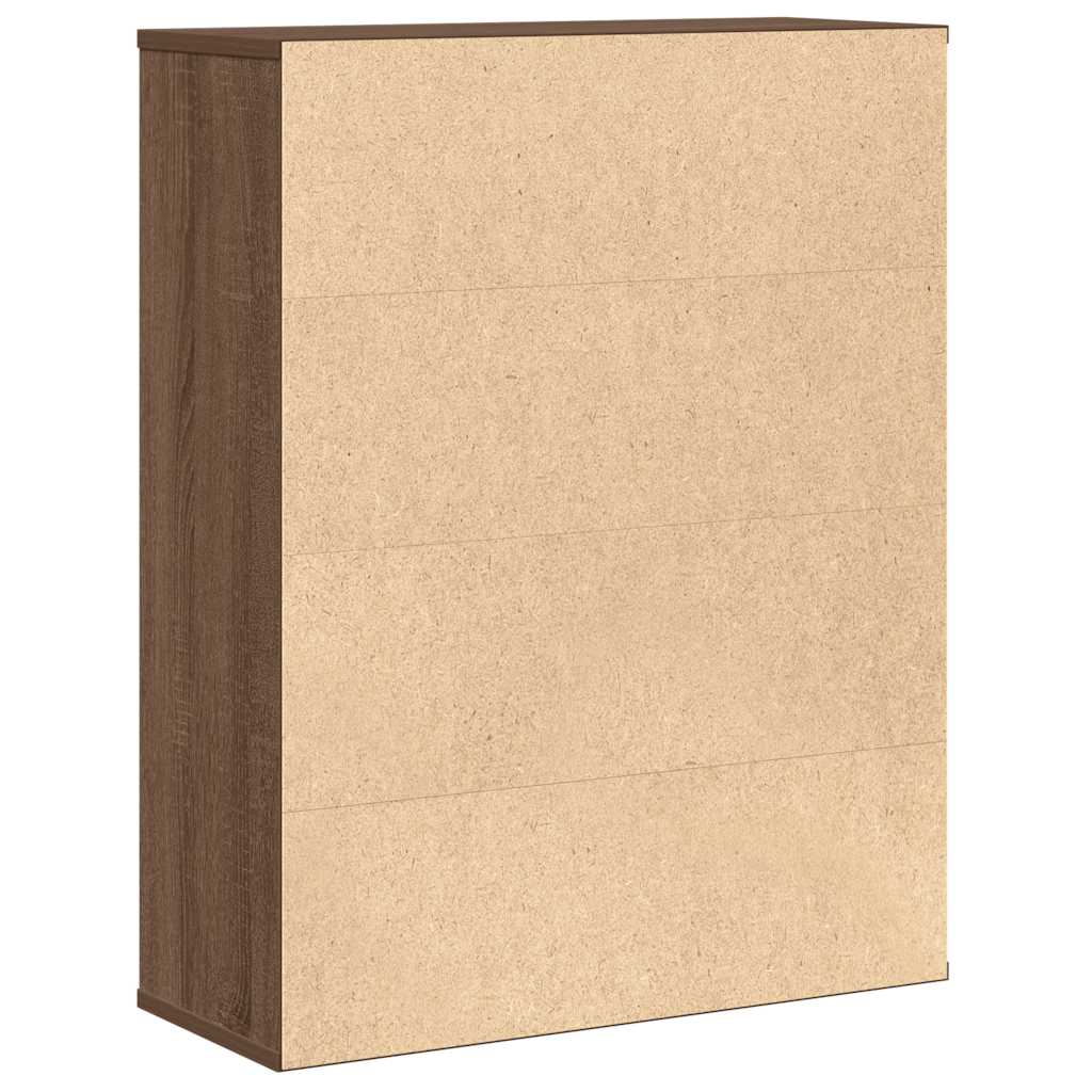 Bibliothèque chêne marron 60x24x76,5 cm bois d'ingénierie - XIOS