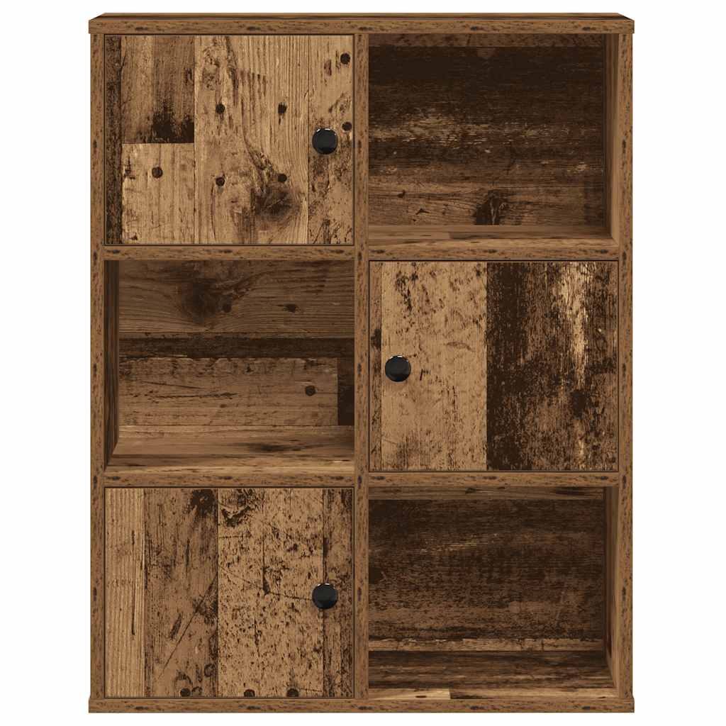 Bibliothèque vieux bois 60x24x76,5 cm bois d'ingénierie - XIOS