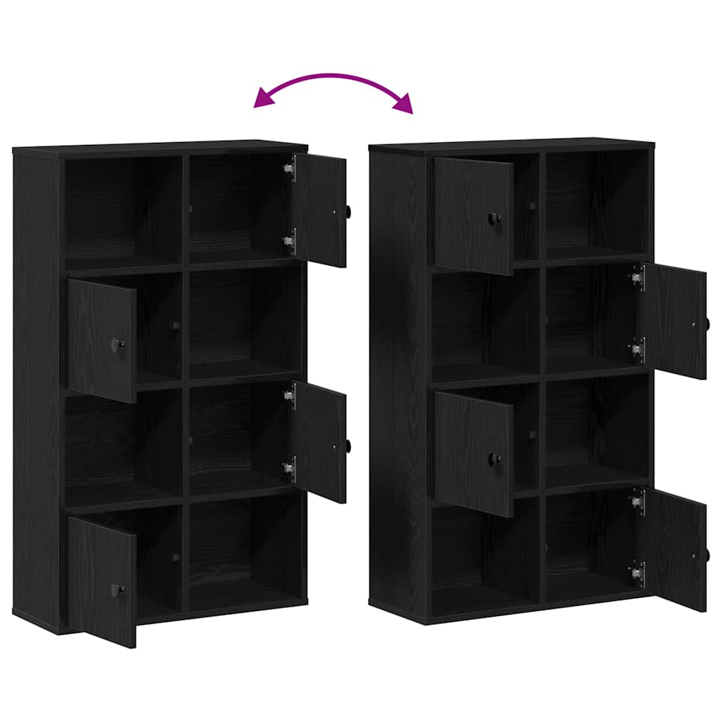 Bibliothèque chêne noir 60x24x101,5 cm bois d'ingénierie - XIOS