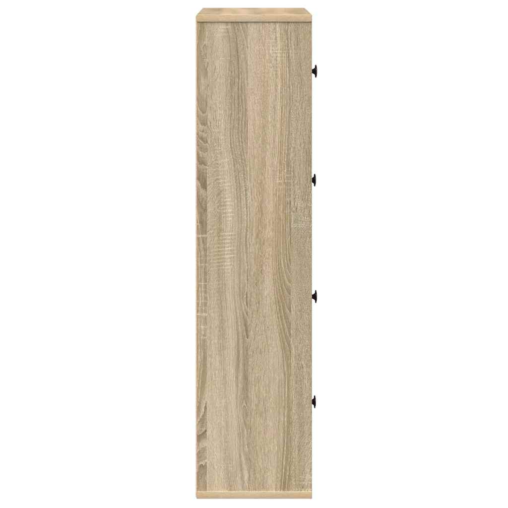 Bibliothèque chêne sonoma 60x24x101,5 cm bois d'ingénierie - XIOS