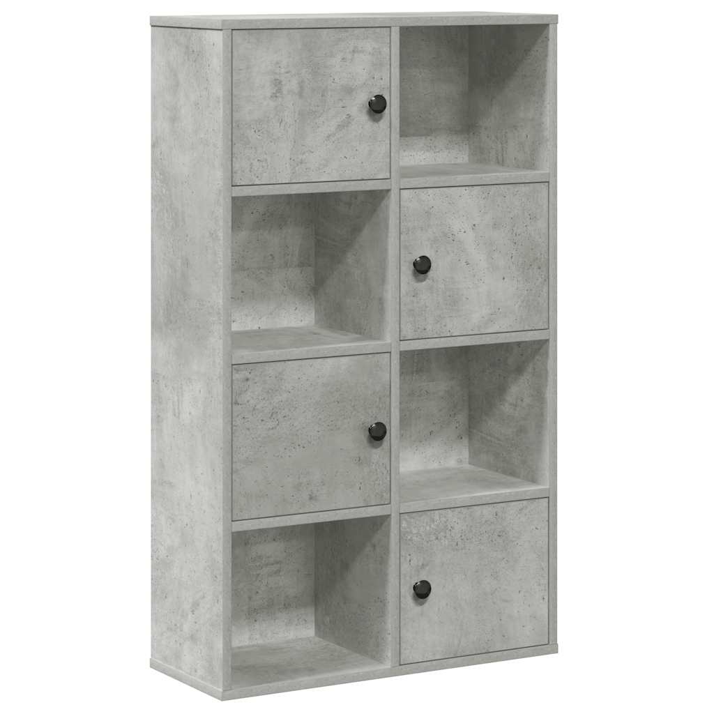 Bibliothèque gris béton 60x24x101,5 cm bois d'ingénierie - XIOS
