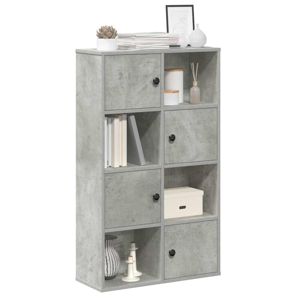 Bibliothèque gris béton 60x24x101,5 cm bois d'ingénierie - XIOS