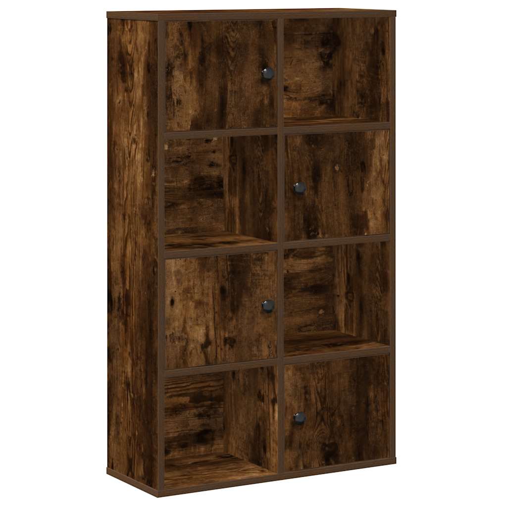 Bibliothèque chêne fumé 60x24x101,5 cm bois d'ingénierie - XIOS