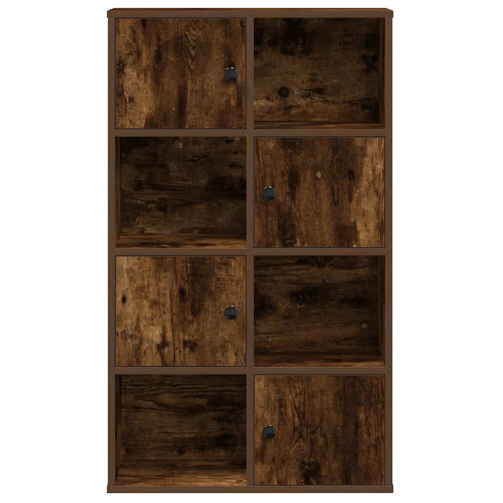 Bibliothèque chêne fumé 60x24x101,5 cm bois d'ingénierie - XIOS