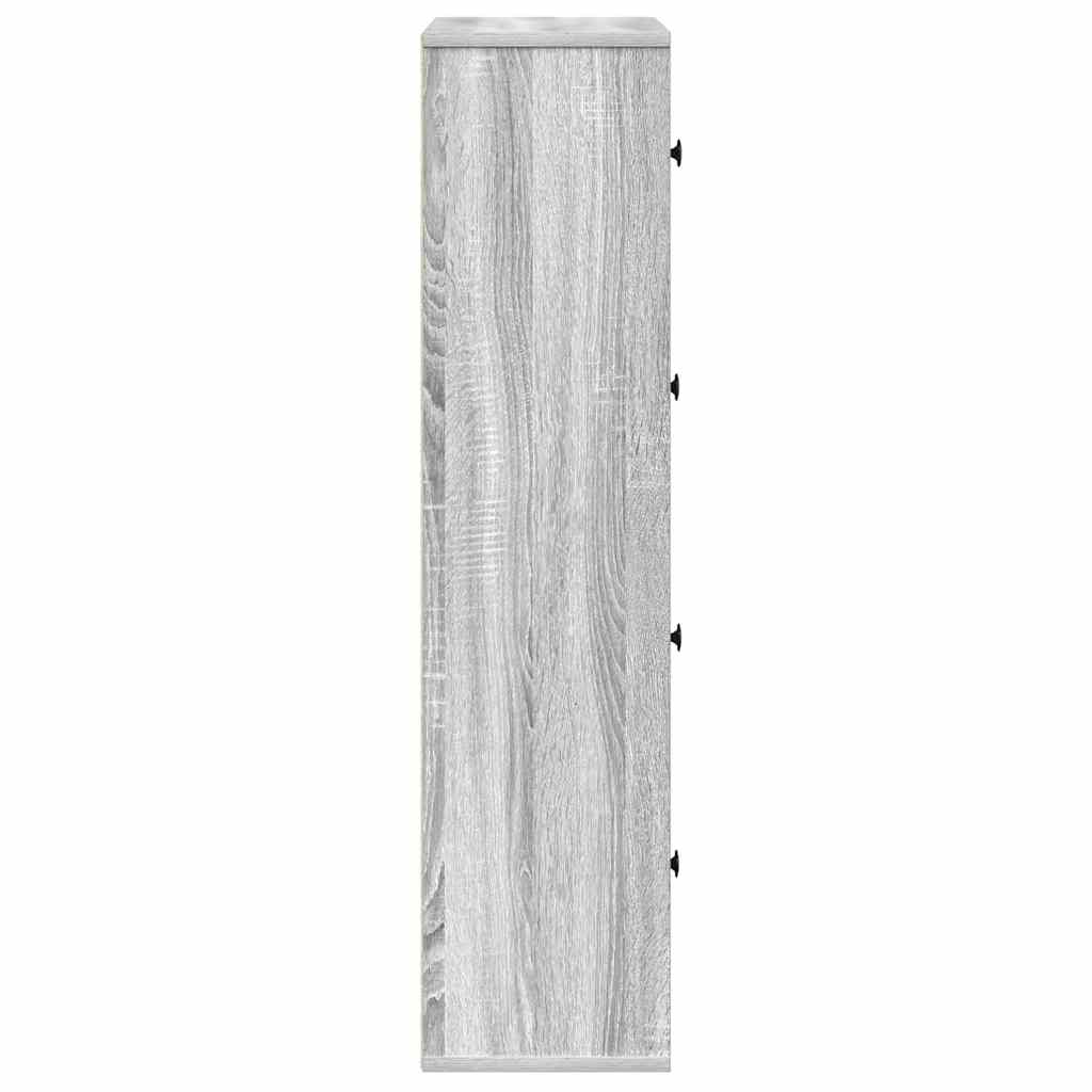 Bibliothèque sonoma gris 60x24x101,5 cm bois d'ingénierie - XIOS