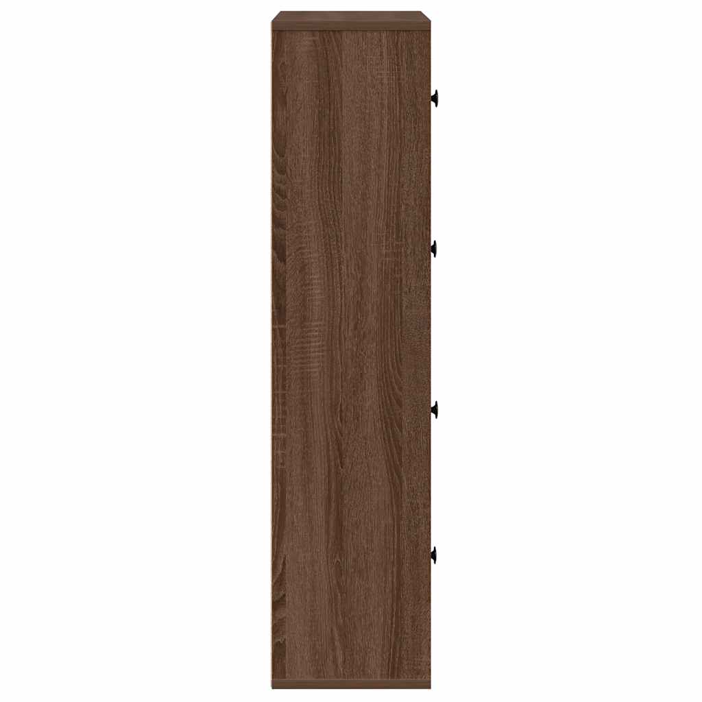 Bibliothèque chêne marron 60x24x101,5 cm bois d'ingénierie - XIOS