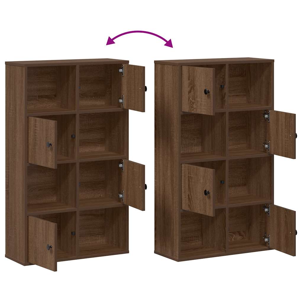 Bibliothèque chêne marron 60x24x101,5 cm bois d'ingénierie - XIOS