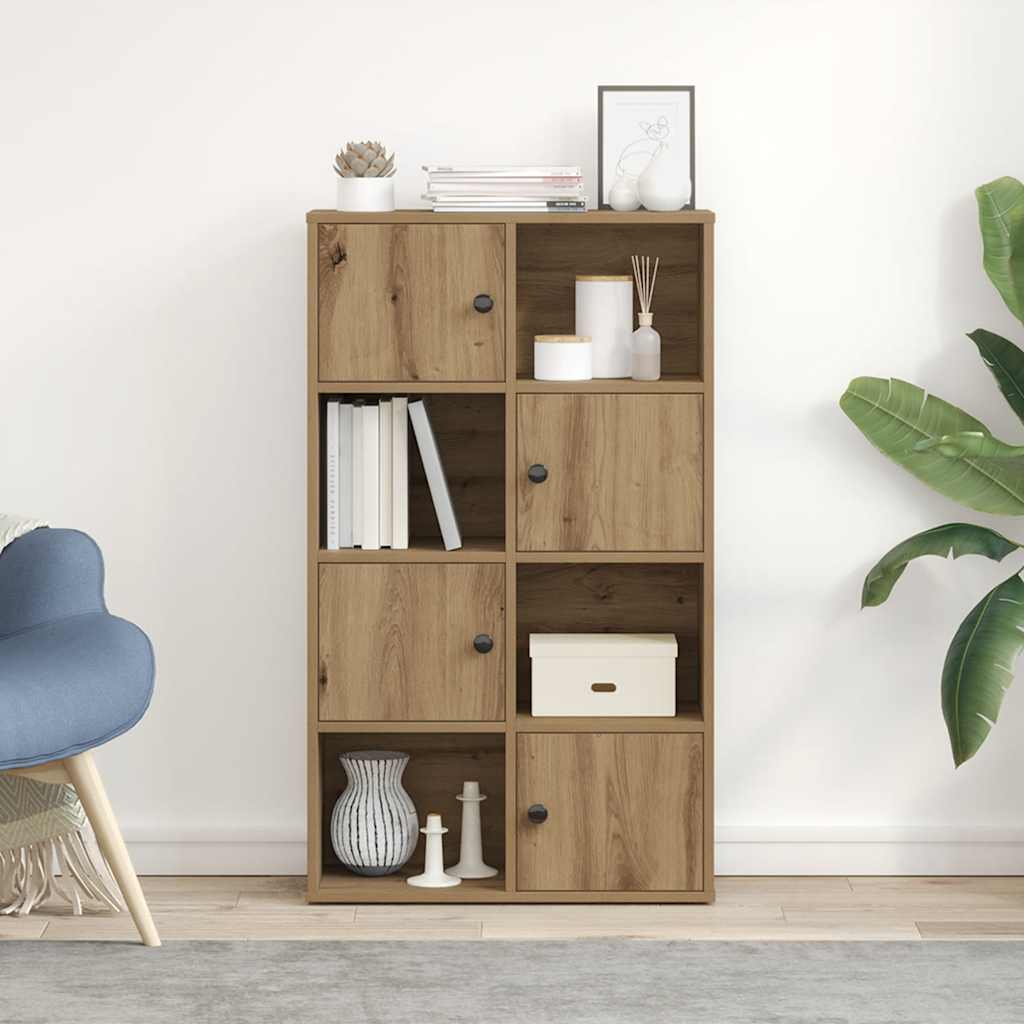 Bibliothèque chêne artisanal 60x24x101,5 cm bois d'ingénierie - XIOS