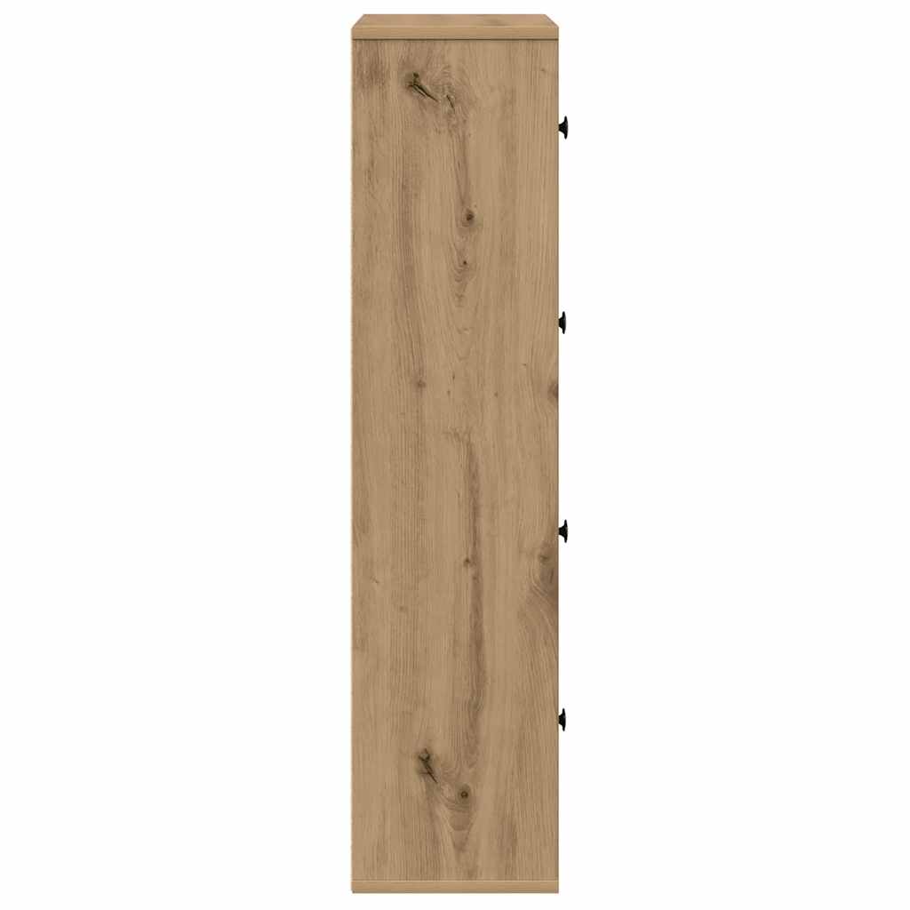 Bibliothèque chêne artisanal 60x24x101,5 cm bois d'ingénierie - XIOS