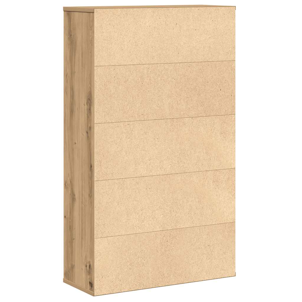 Bibliothèque chêne artisanal 60x24x101,5 cm bois d'ingénierie - XIOS