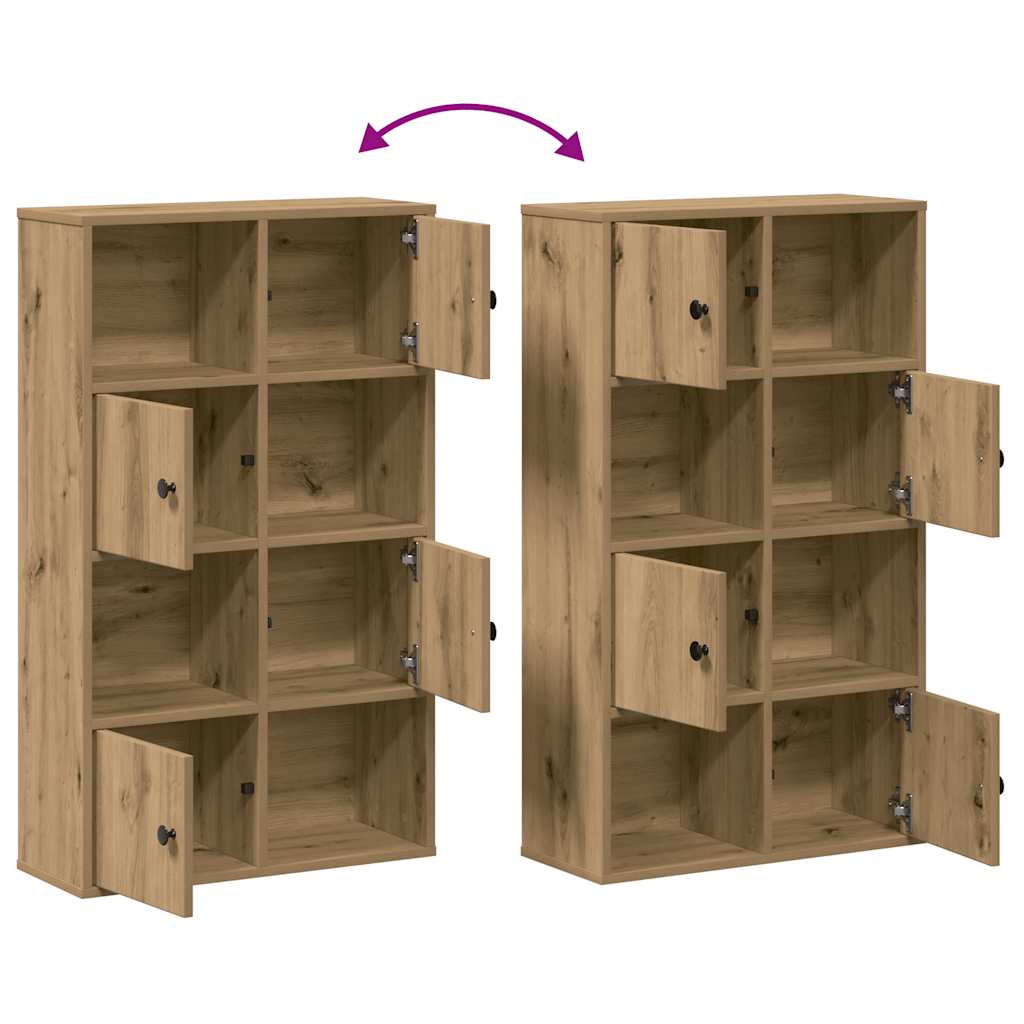 Bibliothèque chêne artisanal 60x24x101,5 cm bois d'ingénierie - XIOS