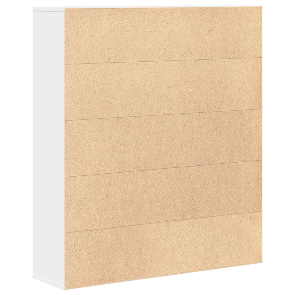 Bibliothèque blanc 89x24x101,5 cm bois d'ingénierie - XIOS