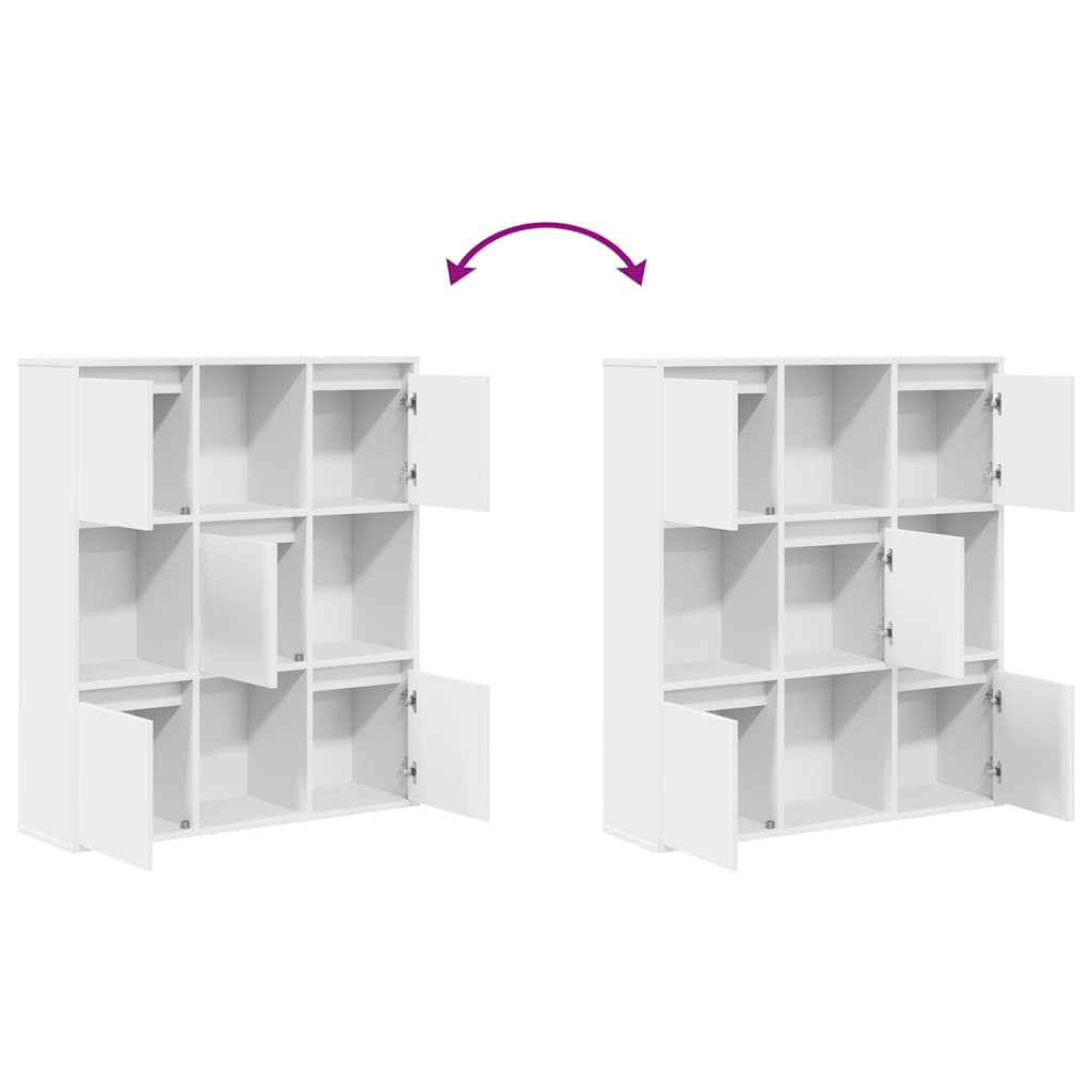 Bibliothèque blanc 89x24x101,5 cm bois d'ingénierie - XIOS