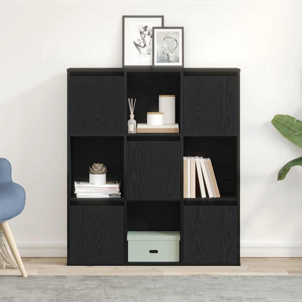Bibliothèque chêne noir 89x24x101,5 cm bois d'ingénierie - XIOS