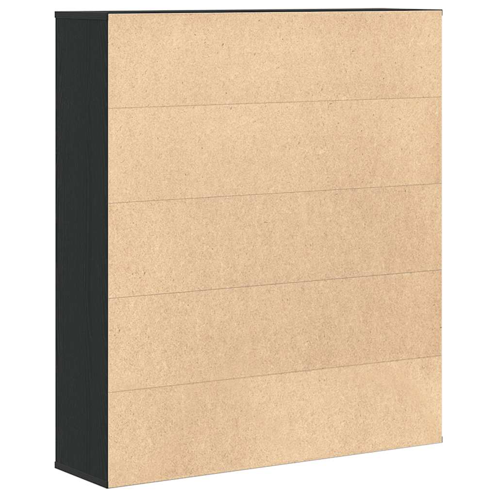 Bibliothèque chêne noir 89x24x101,5 cm bois d'ingénierie - XIOS
