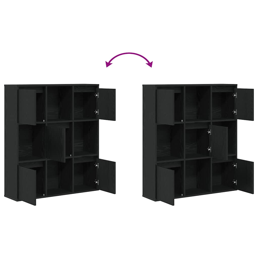 Bibliothèque chêne noir 89x24x101,5 cm bois d'ingénierie - XIOS