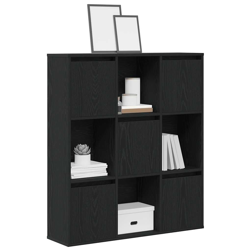 Bibliothèque chêne noir 89x24x101,5 cm bois d'ingénierie - XIOS