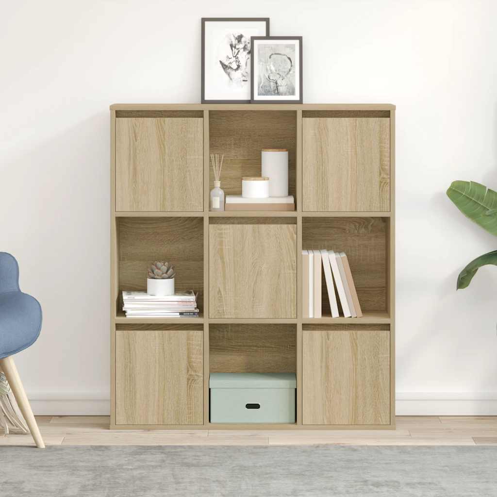 Bibliothèque chêne sonoma 89x24x101,5 cm bois d'ingénierie - XIOS