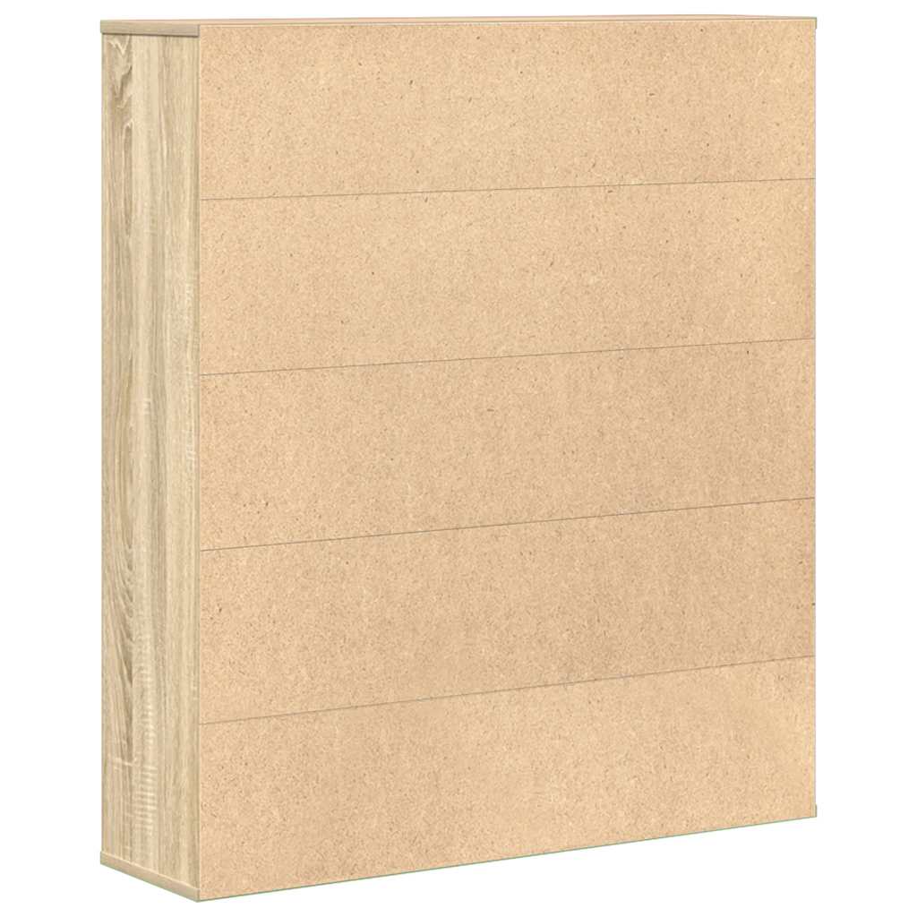Bibliothèque chêne sonoma 89x24x101,5 cm bois d'ingénierie - XIOS