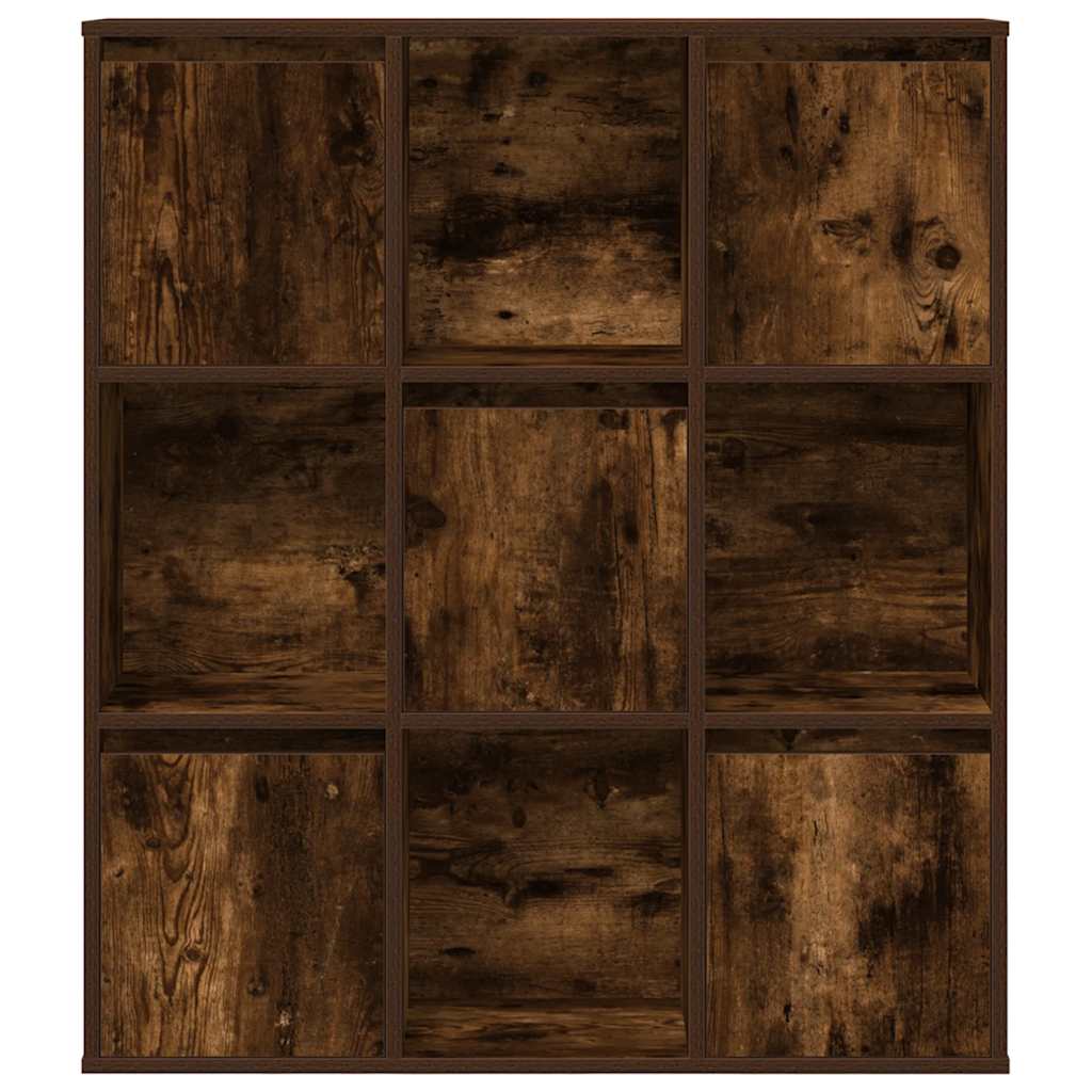 Bibliothèque chêne fumé 89x24x101,5 cm bois d'ingénierie - XIOS