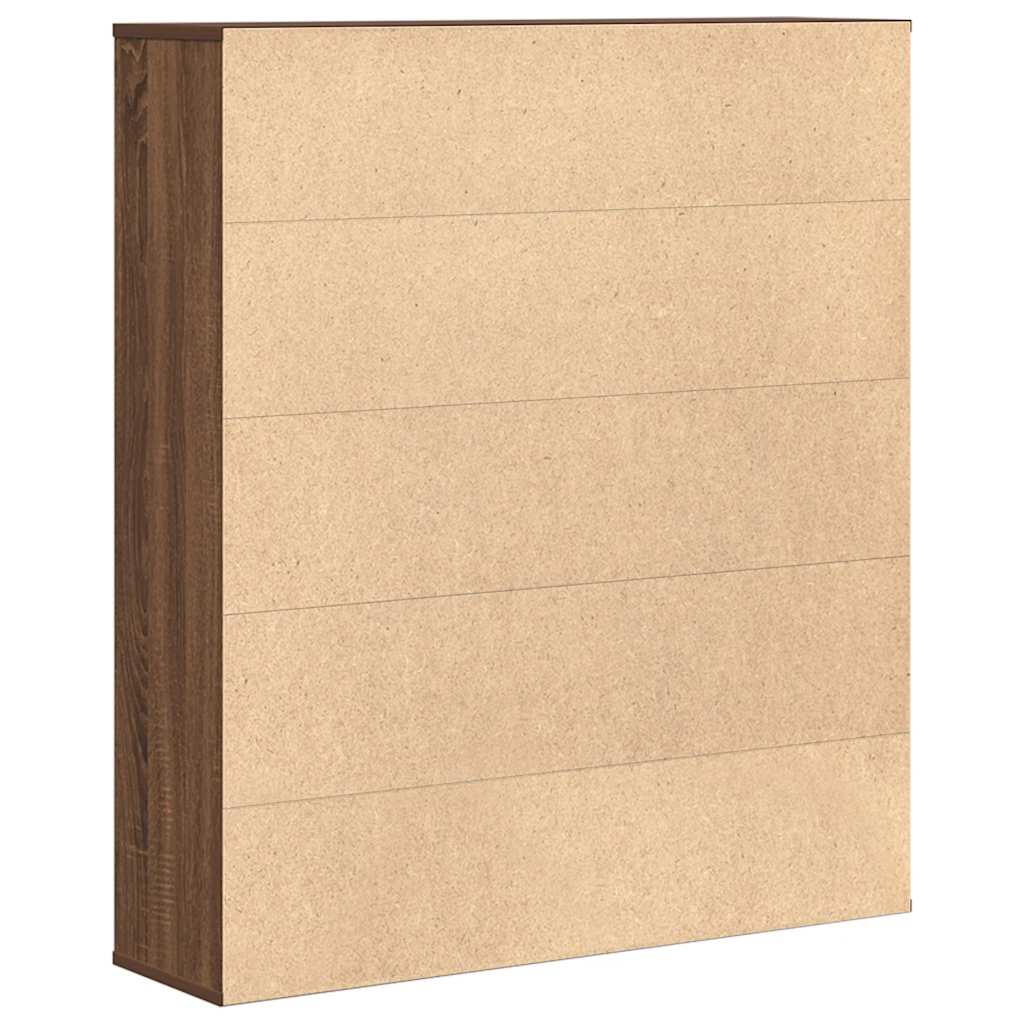 Bibliothèque chêne marron 89x24x101,5 cm bois d'ingénierie - XIOS