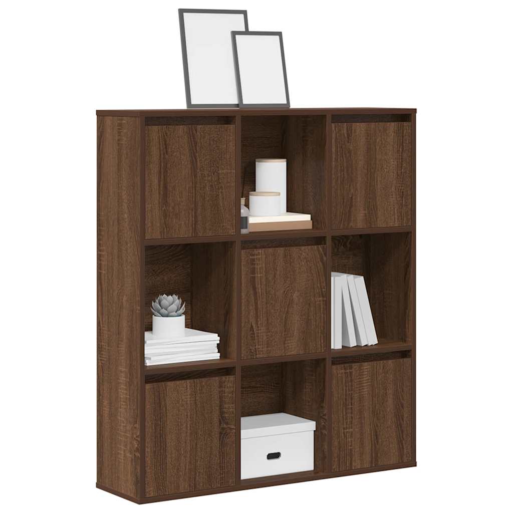 Bibliothèque chêne marron 89x24x101,5 cm bois d'ingénierie - XIOS