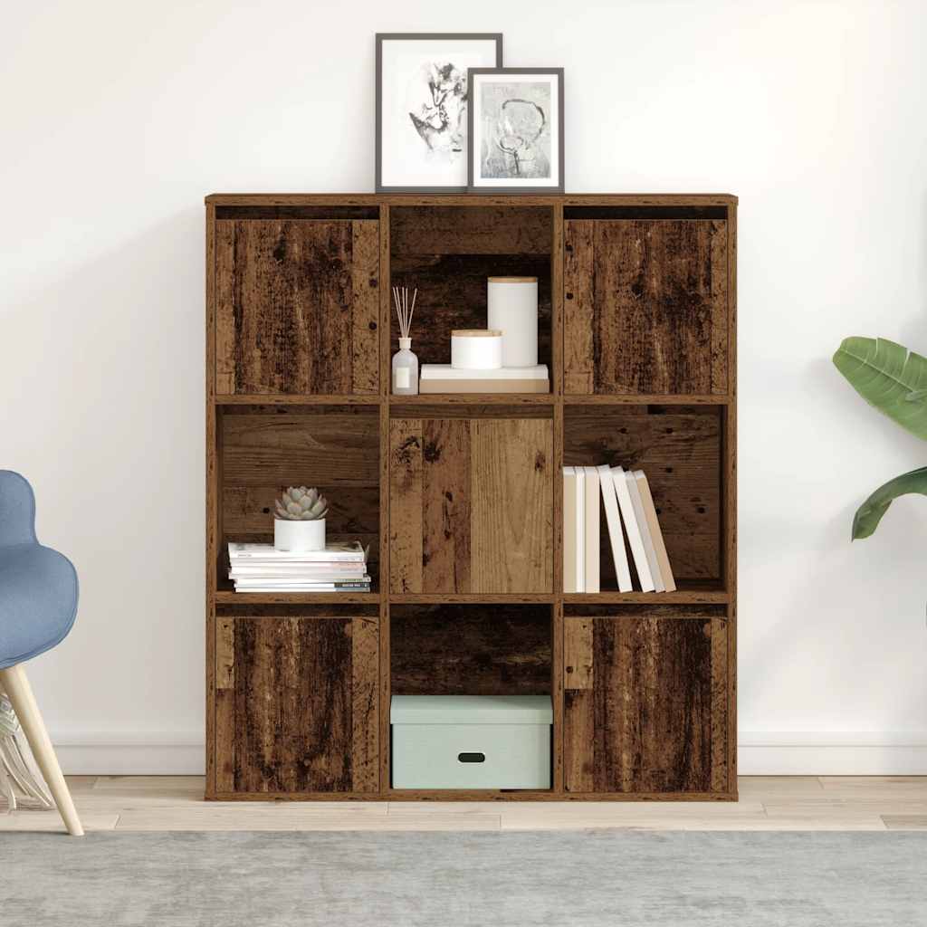 Bibliothèque vieux bois 89x24x101,5 cm bois d'ingénierie - XIOS