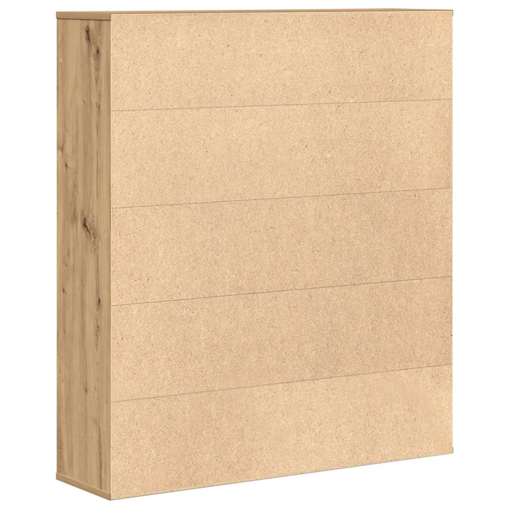 Bibliothèque chêne artisanal 89x24x101,5 cm bois d'ingénierie - XIOS