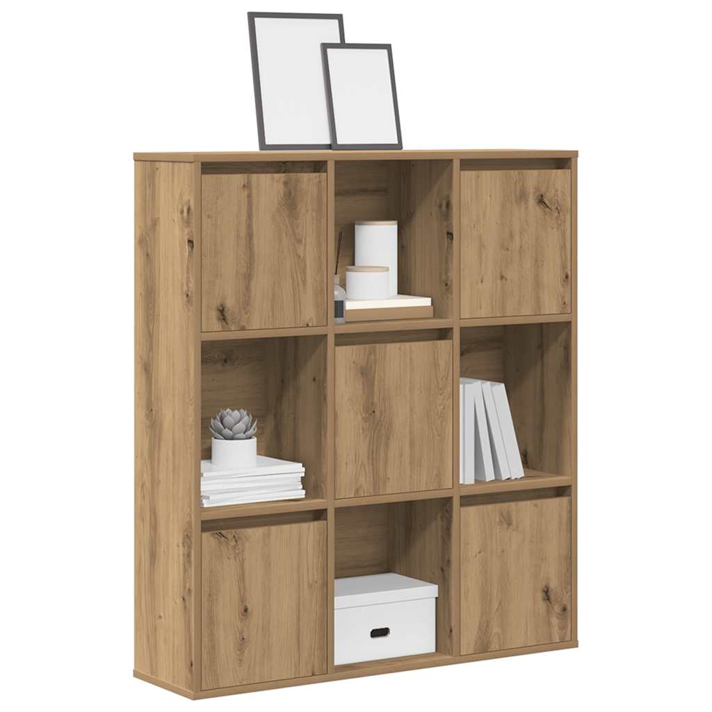Bibliothèque chêne artisanal 89x24x101,5 cm bois d'ingénierie - XIOS