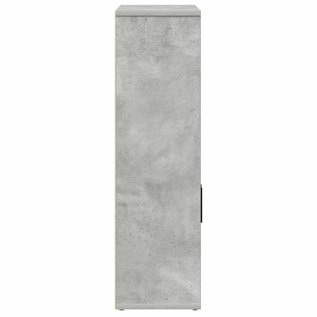 Bibliothèque gris béton 60x24x85 cm bois d'ingénierie - XIOS