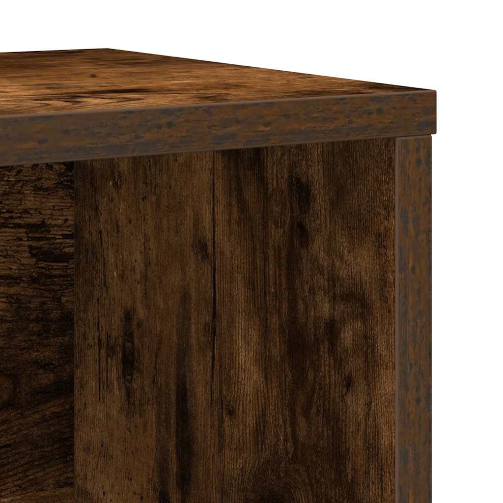 Bibliothèque chêne fumé 60x24x85 cm bois d'ingénierie