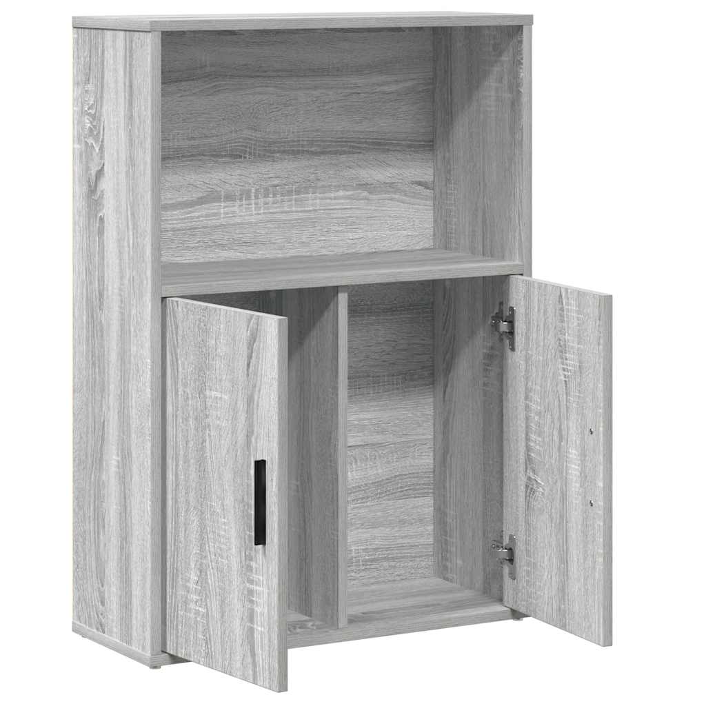 Bibliothèque sonoma gris 60x24x85 cm bois d'ingénierie - XIOS