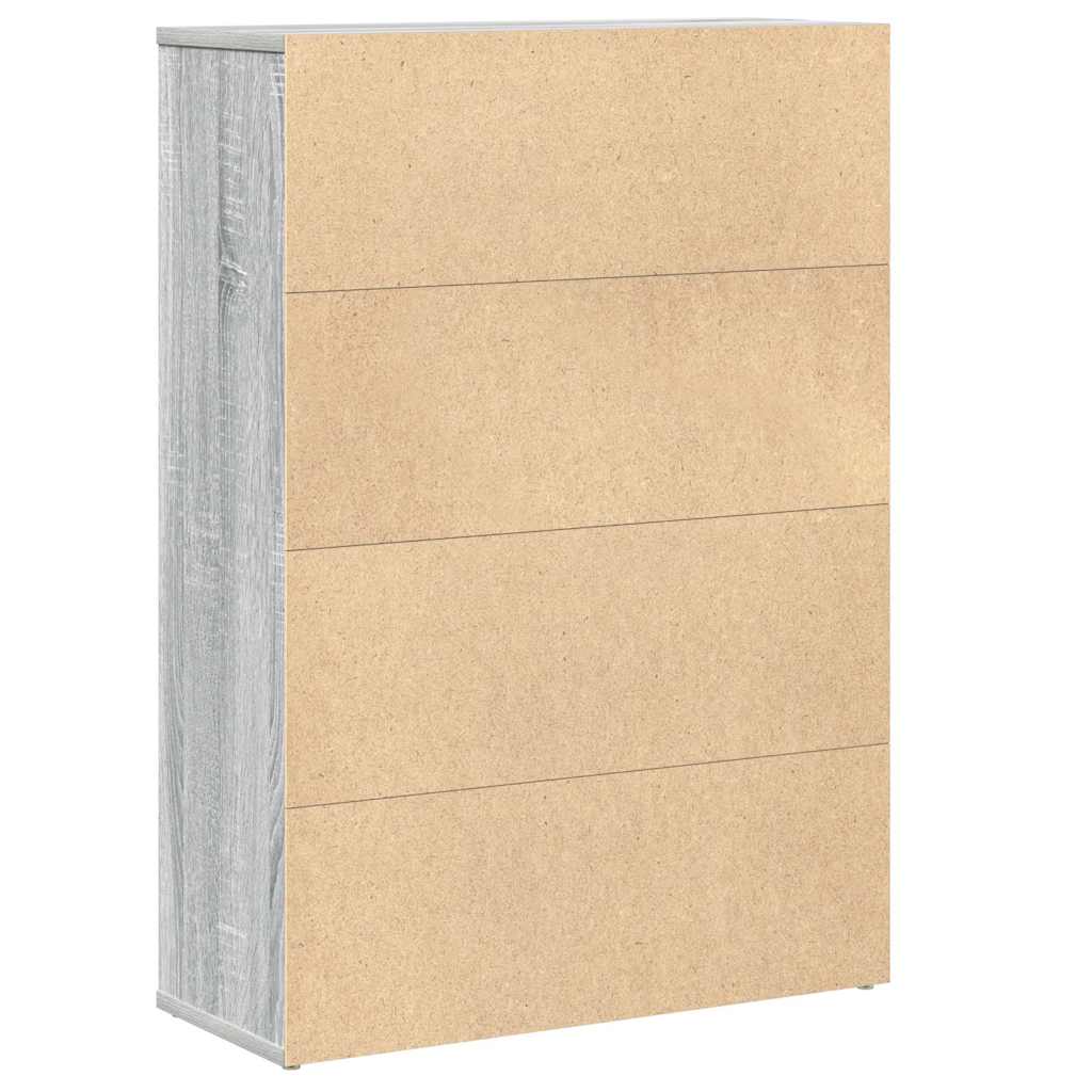 Bibliothèque sonoma gris 60x24x85 cm bois d'ingénierie - XIOS
