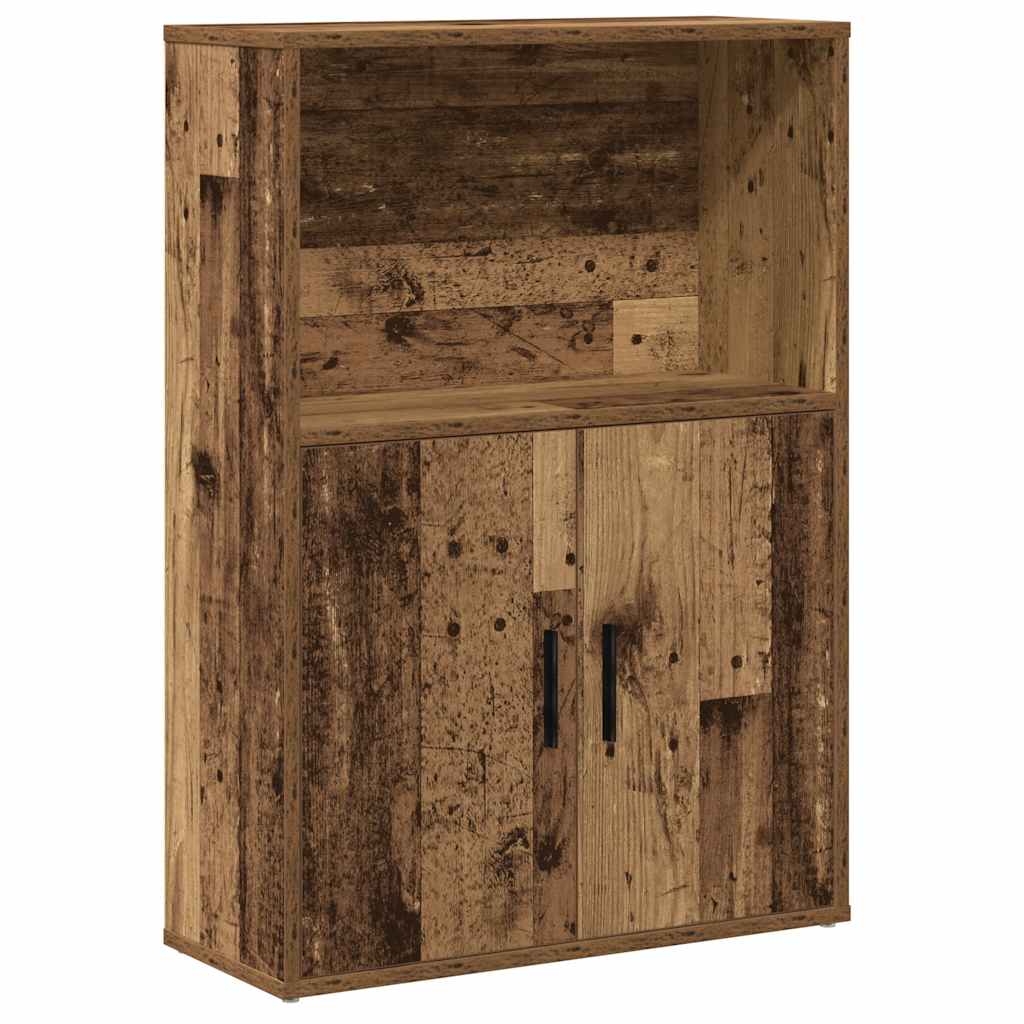 Bibliothèque vieux bois 60x24x85 cm bois d'ingénierie - XIOS