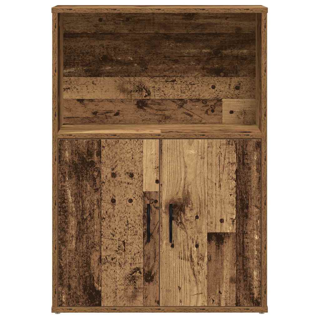 Bibliothèque vieux bois 60x24x85 cm bois d'ingénierie - XIOS