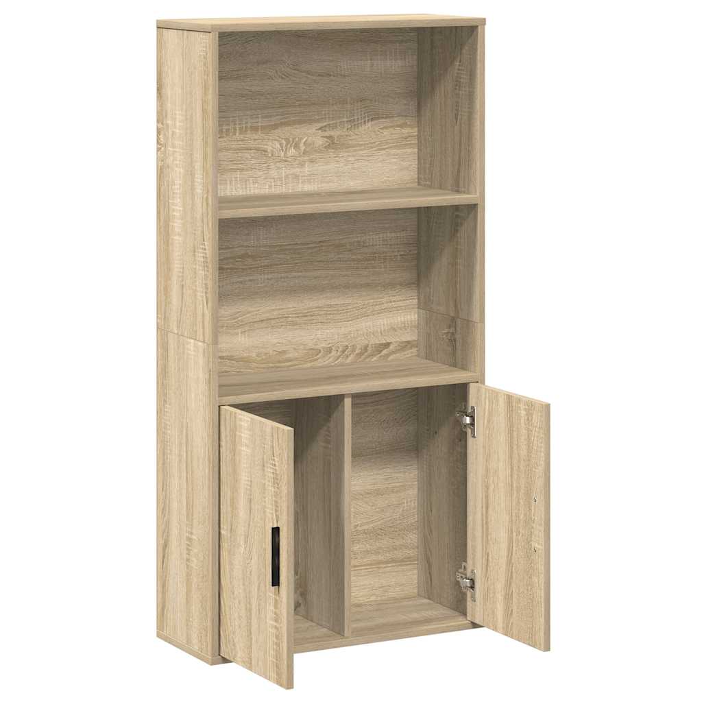 Bibliothèque chêne sonoma 60x24x120 cm bois d'ingénierie - XIOS