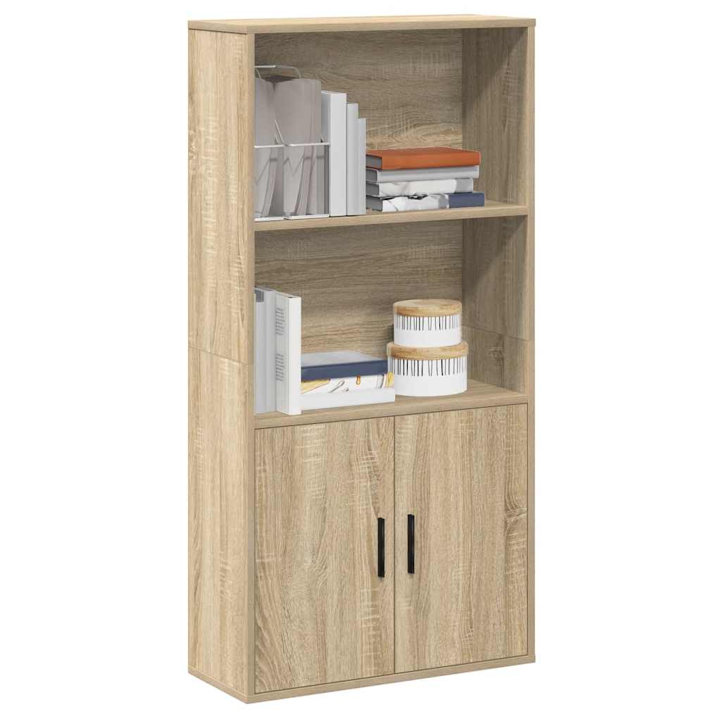 Bibliothèque chêne sonoma 60x24x120 cm bois d'ingénierie - XIOS