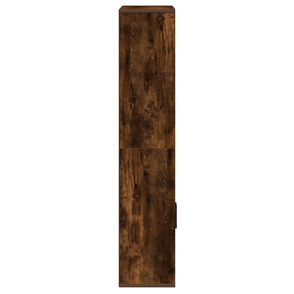 Bibliothèque chêne fumé 60x24x120 cm bois d'ingénierie - XIOS