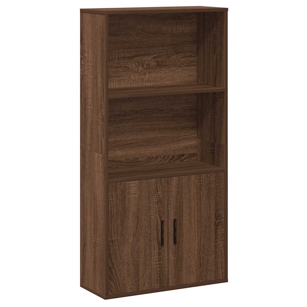 Bibliothèque chêne marron 60x24x120 cm bois d'ingénierie - XIOS