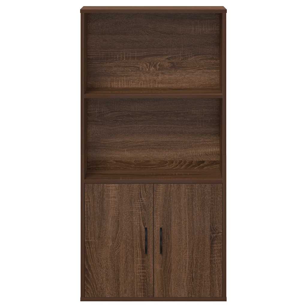 Bibliothèque chêne marron 60x24x120 cm bois d'ingénierie - XIOS