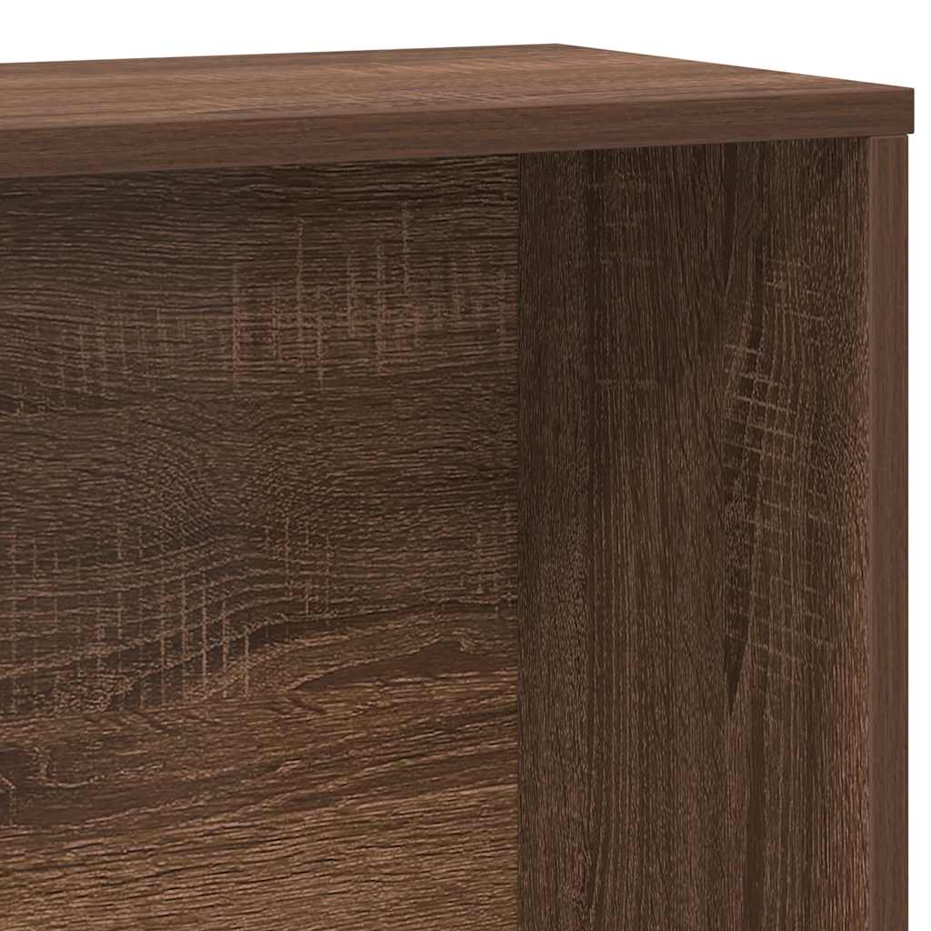 Bibliothèque chêne marron 60x24x120 cm bois d'ingénierie - XIOS