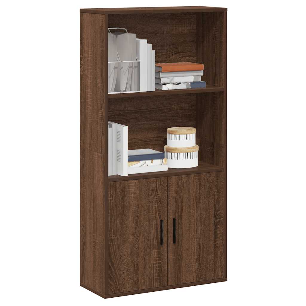 Bibliothèque chêne marron 60x24x120 cm bois d'ingénierie - XIOS