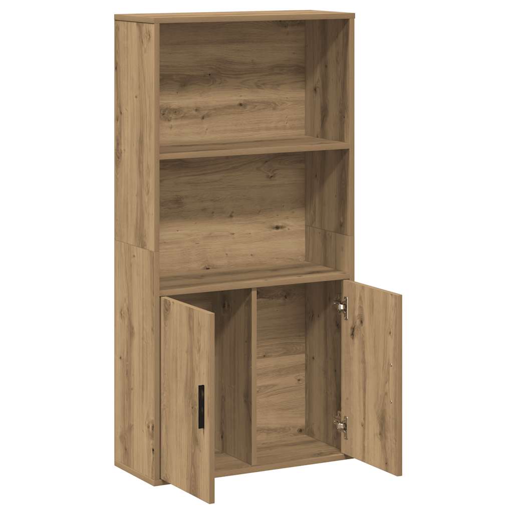 Bibliothèque chêne artisanal 60x24x120 cm bois d'ingénierie - XIOS