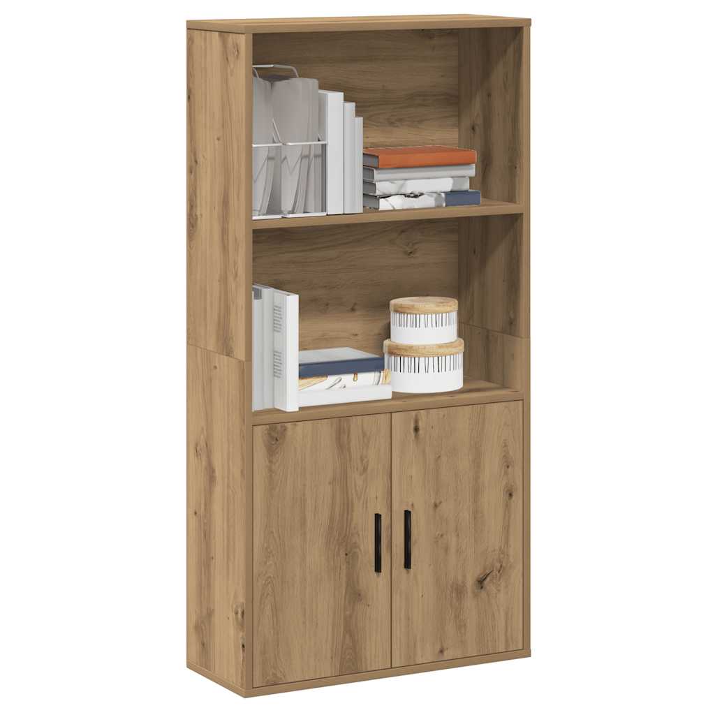 Bibliothèque chêne artisanal 60x24x120 cm bois d'ingénierie - XIOS