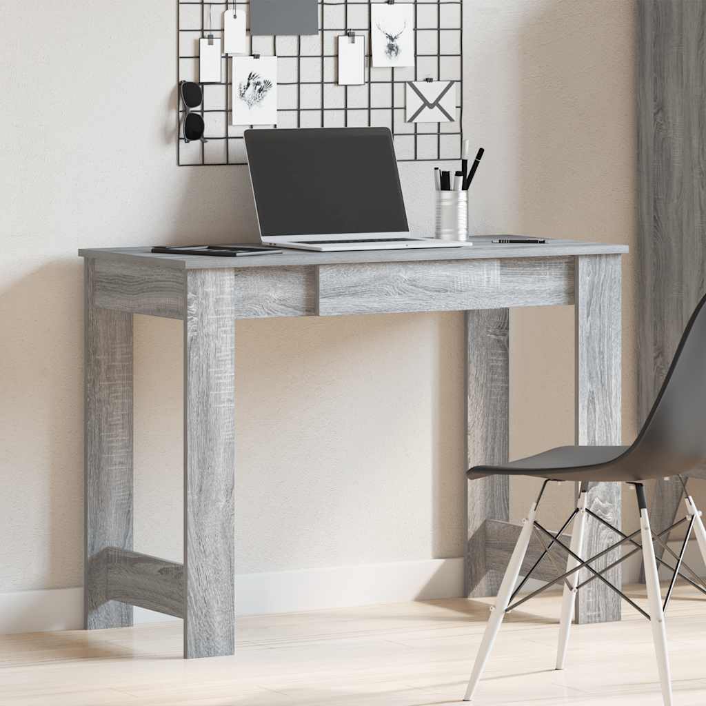 Bureau sonoma gris 100x45x75 cm bois d'ingénierie Bureaux vidaXL
