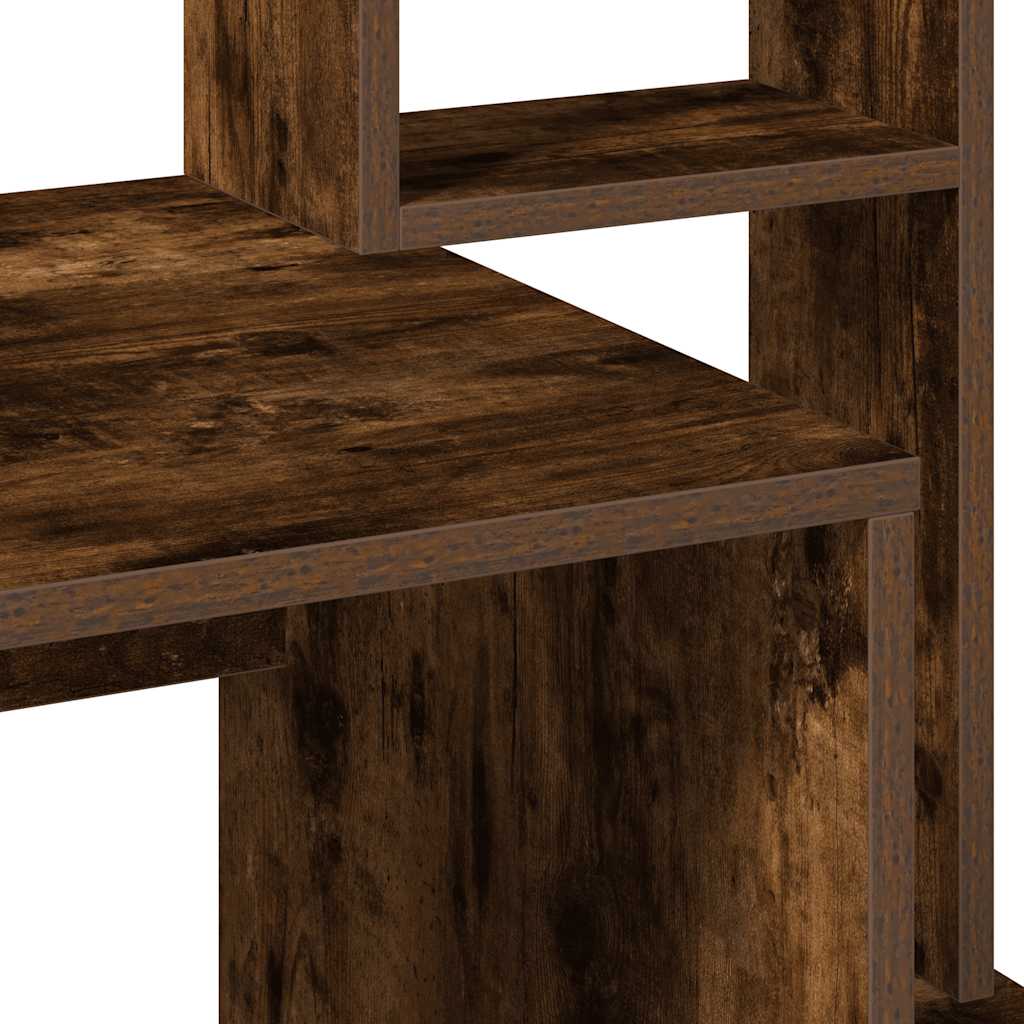 Bureau avec étagères chêne fumé 100x45x140 cm bois d'ingénierie - XIOS